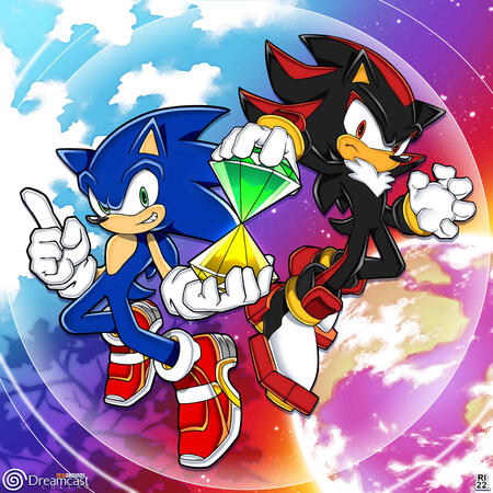 Sonic &amp; Shadow SA2 V1 Dreamcast Collab Newgrounds